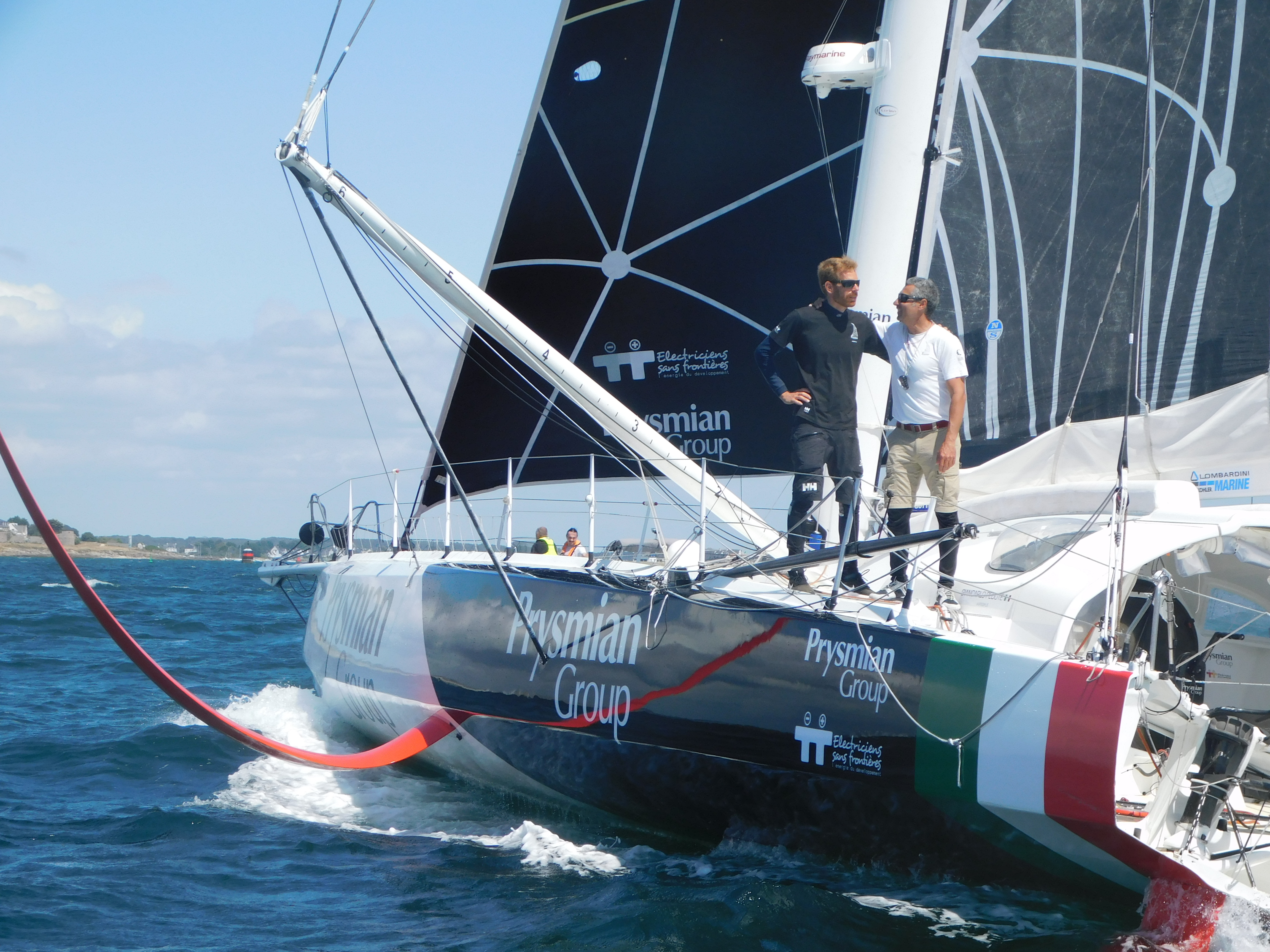 Milan Kolacek on the Prysmian Group boat